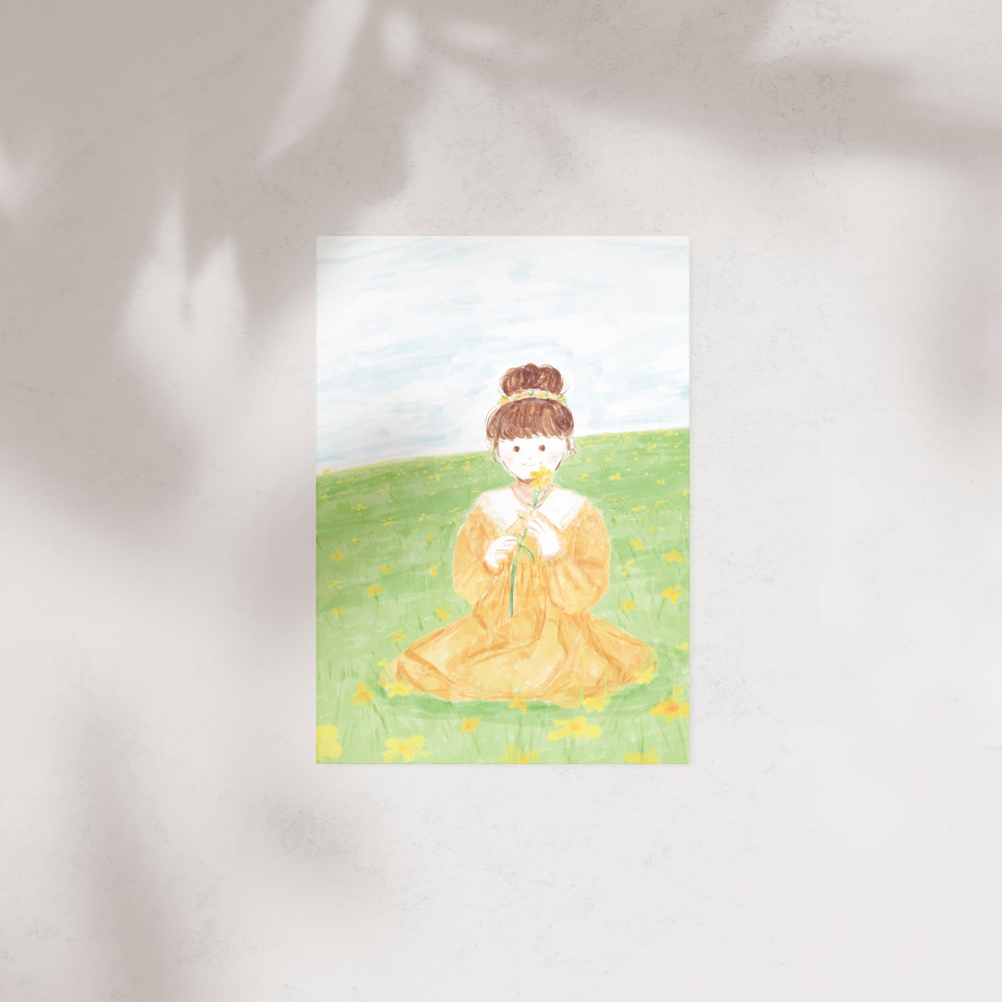 Sitting On The Hill Illustration Postcard