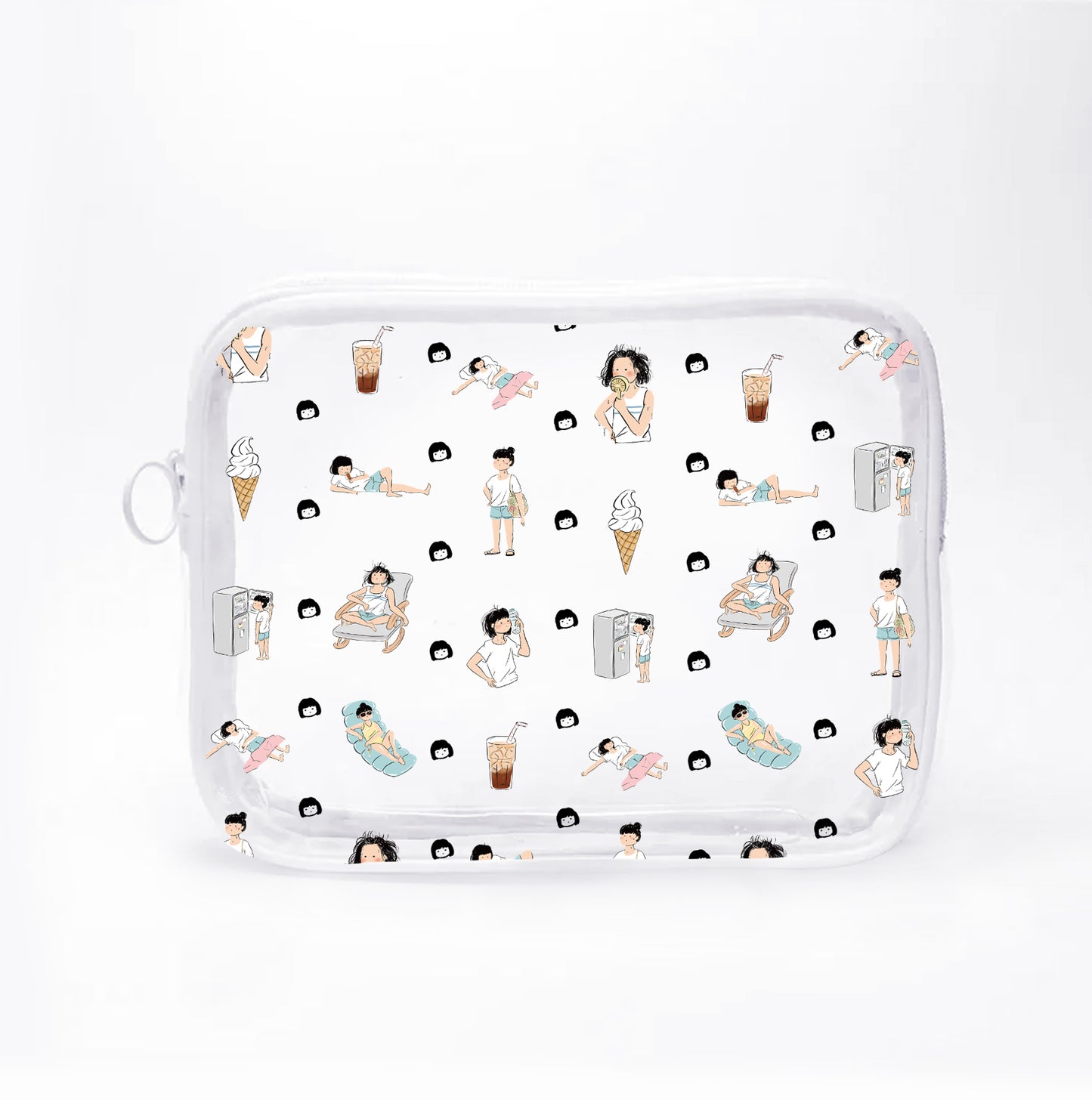 Miss Ng Yuk Summer Pattern PVC Transparent Pouch