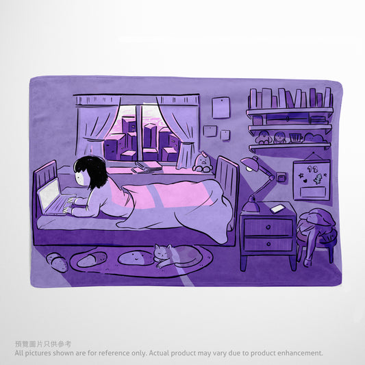 吳郁小姐與電腦的糜爛生活 法蘭絨毛毯