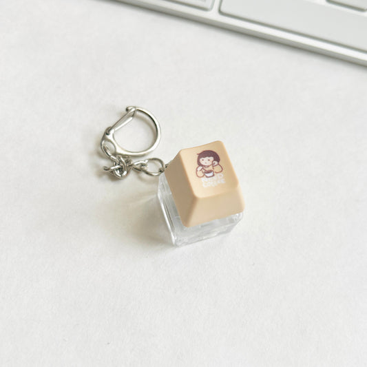 Miss Ng Yuk Keycap Clicker Glowing Keychain | Need Coffee
