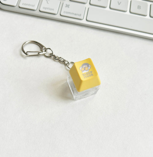 Miss Ng Yuk Keycap Clicker Glowing Keychain | Sleep Mode (Yellow)