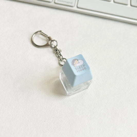 Miss Ng Yuk Keycap Clicker Glowing Keychain | Sleep Mode (Blue)