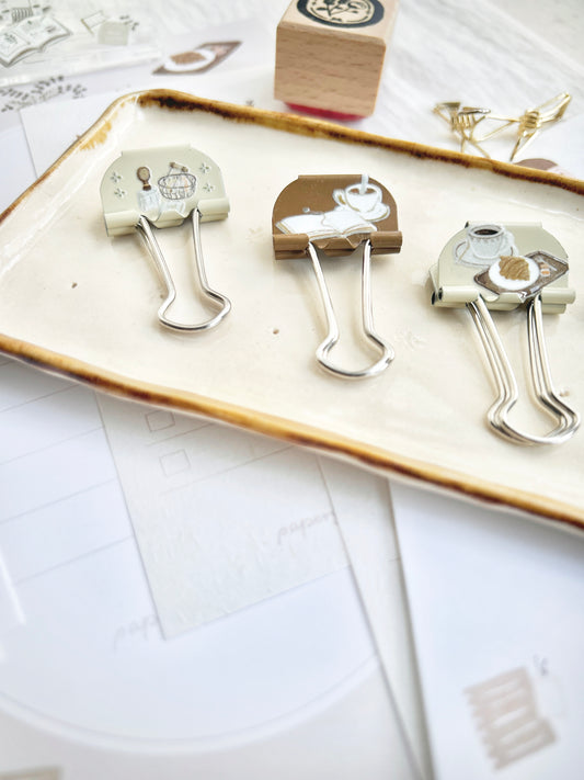 Journaling at a Café Binder Clip