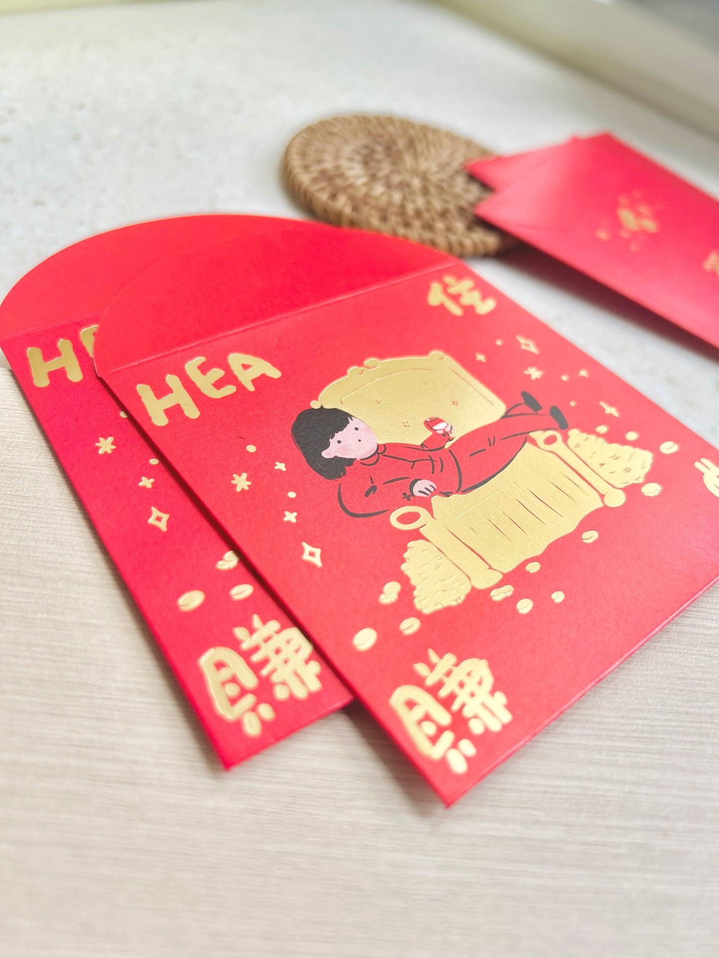 Miss Ng Yuk Cantonese Blessing "Hea 住賺錢" Red Packet