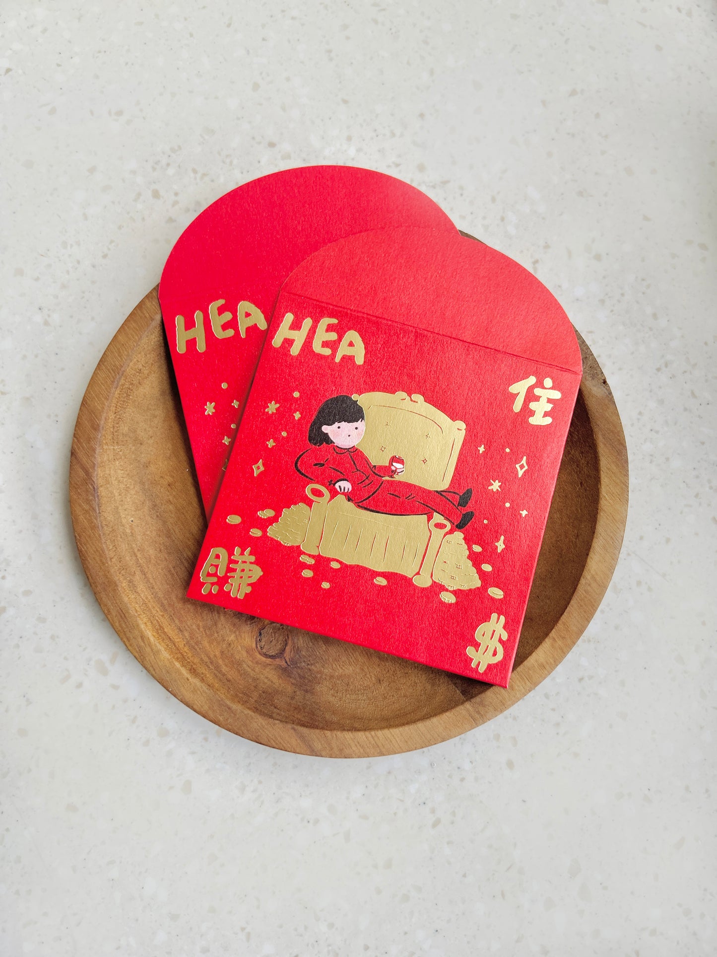 Miss Ng Yuk Cantonese Blessing "Hea 住賺錢" Red Packet