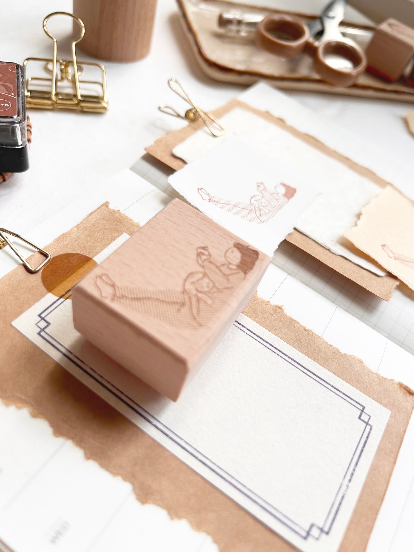 Miss Ng Yuk Read with Cat Stamp