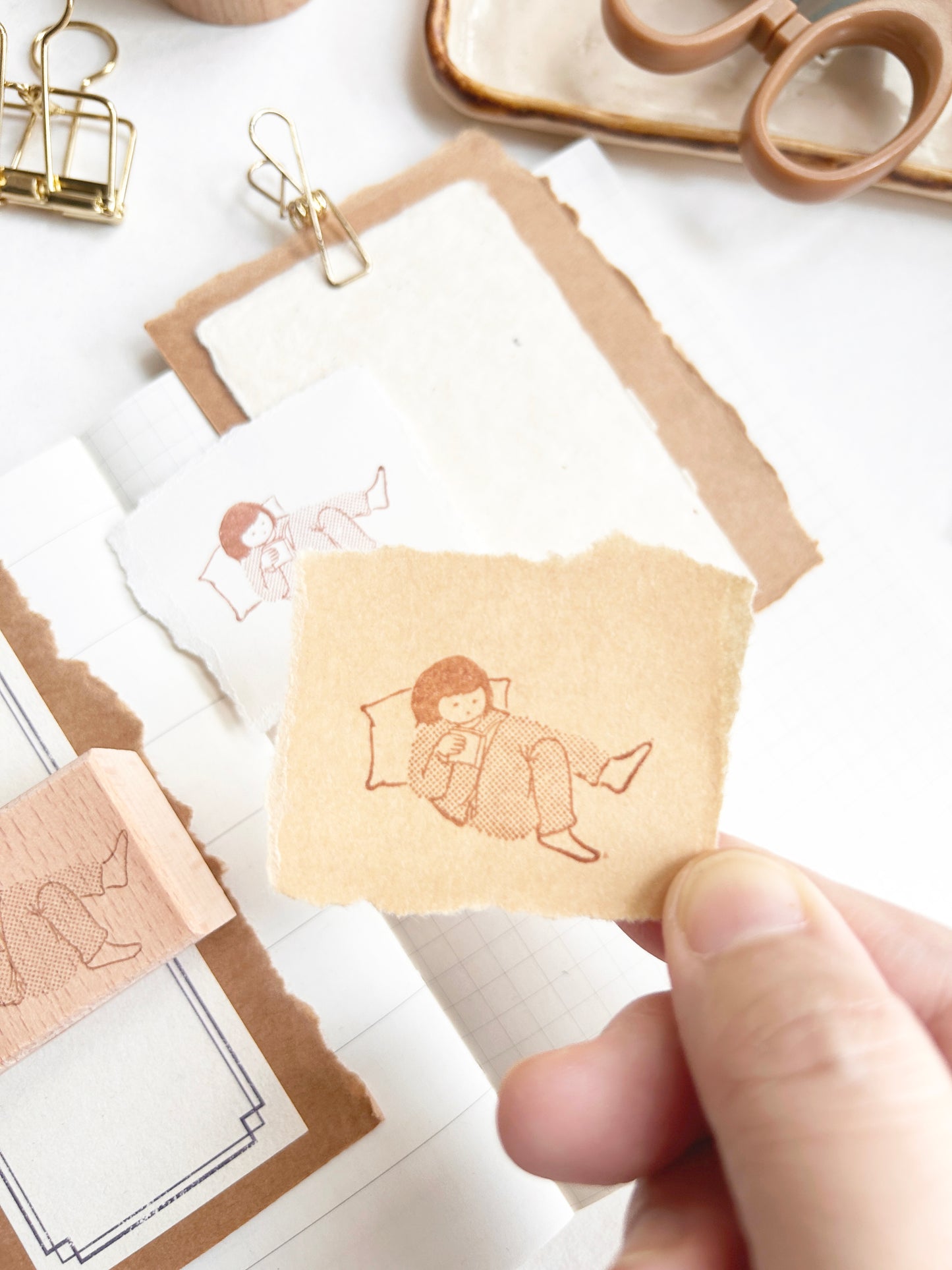 Miss Ng Yuk Read in Bed Stamp