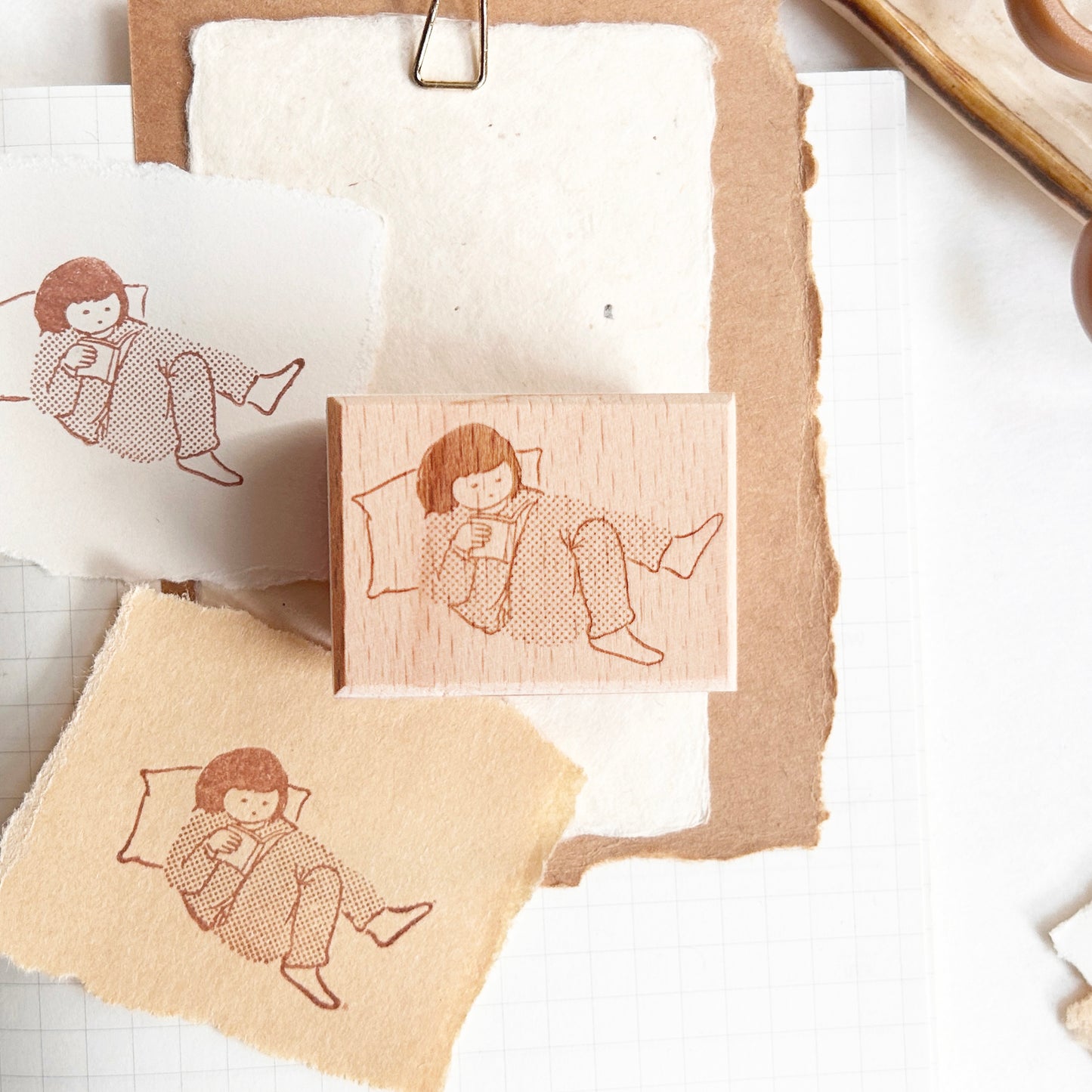 Miss Ng Yuk Read in Bed Stamp