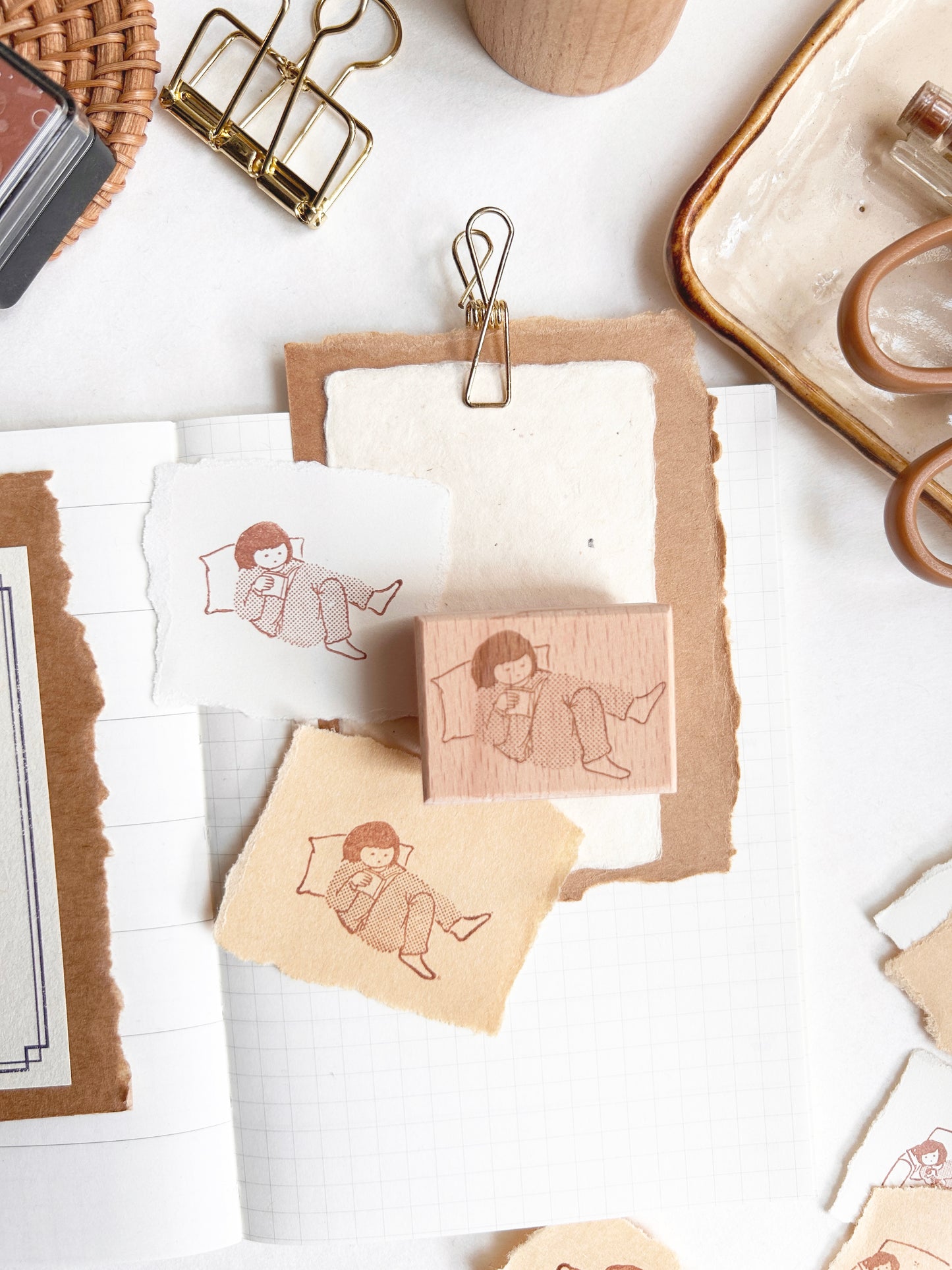 Miss Ng Yuk Read in Bed Stamp