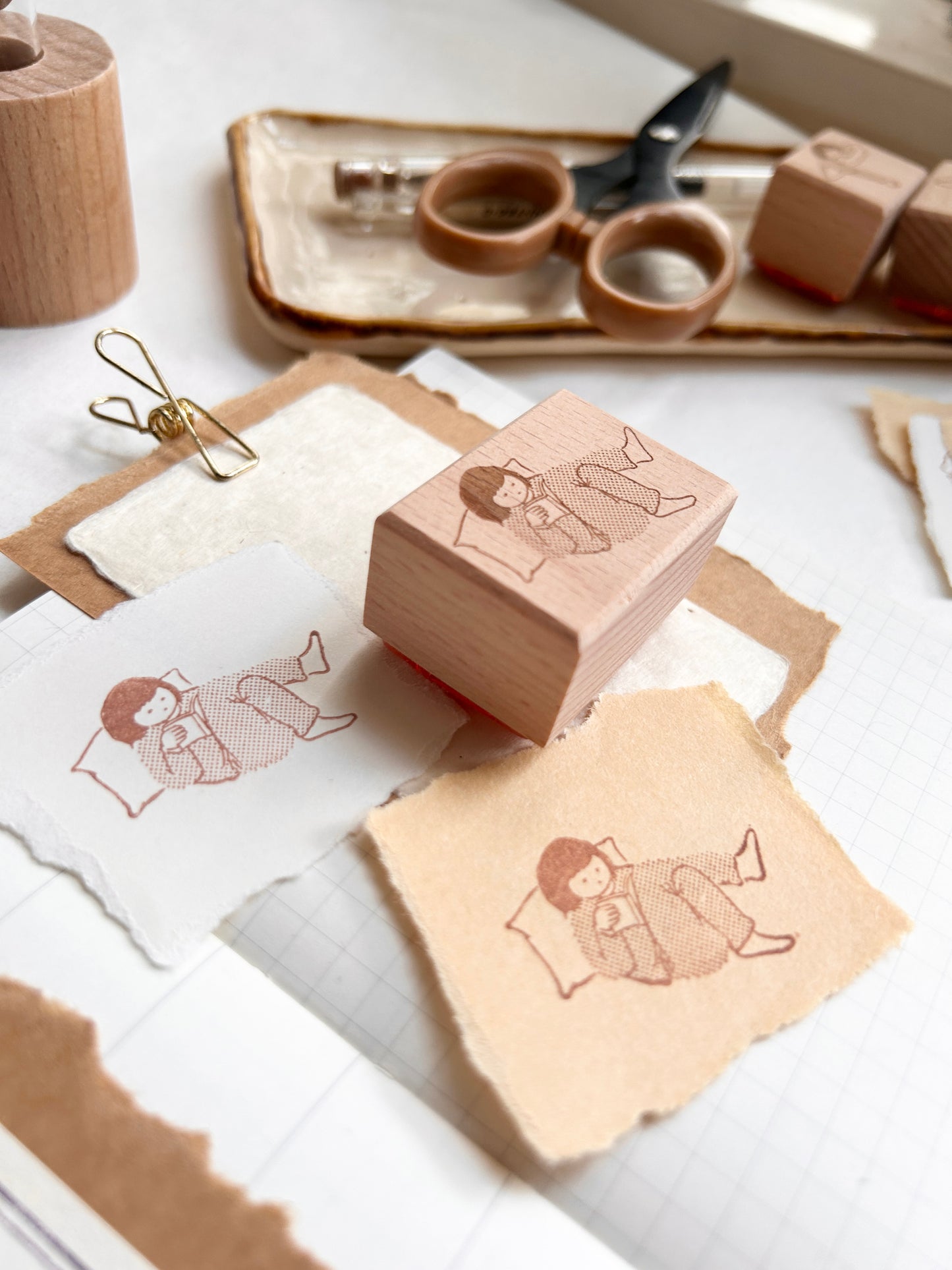 Miss Ng Yuk Read in Bed Stamp