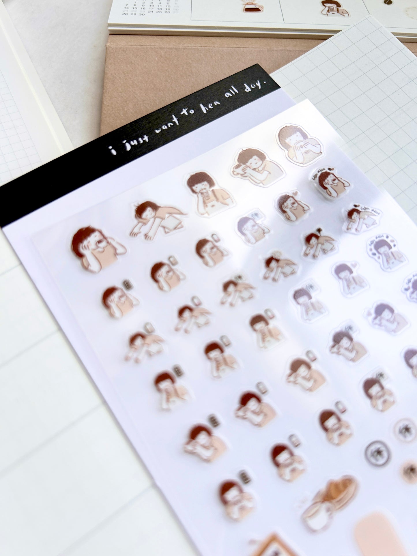 Miss Ng Yuk Sticker Sheet Vol.8 Coffee Addict