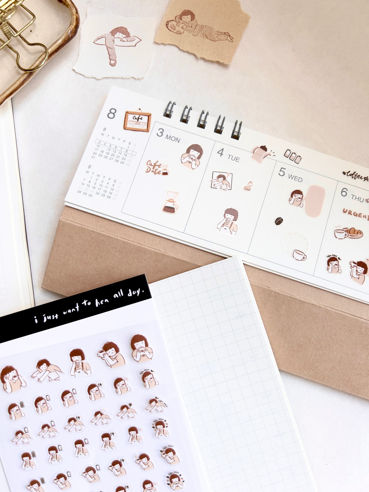 Miss Ng Yuk Sticker Sheet Vol.8 Coffee Addict