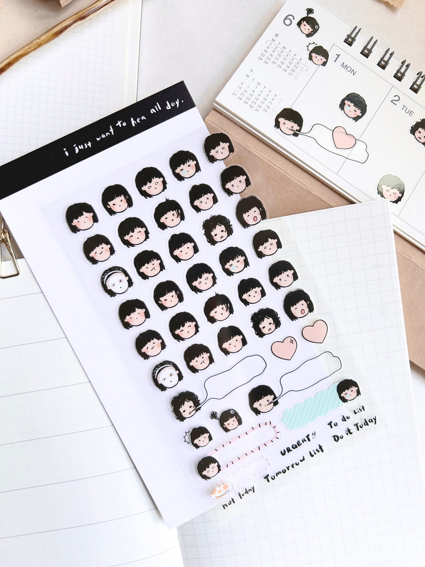 吳郁小姐 Vol.6 日常表情 頭像貼紙 | 貼紙 