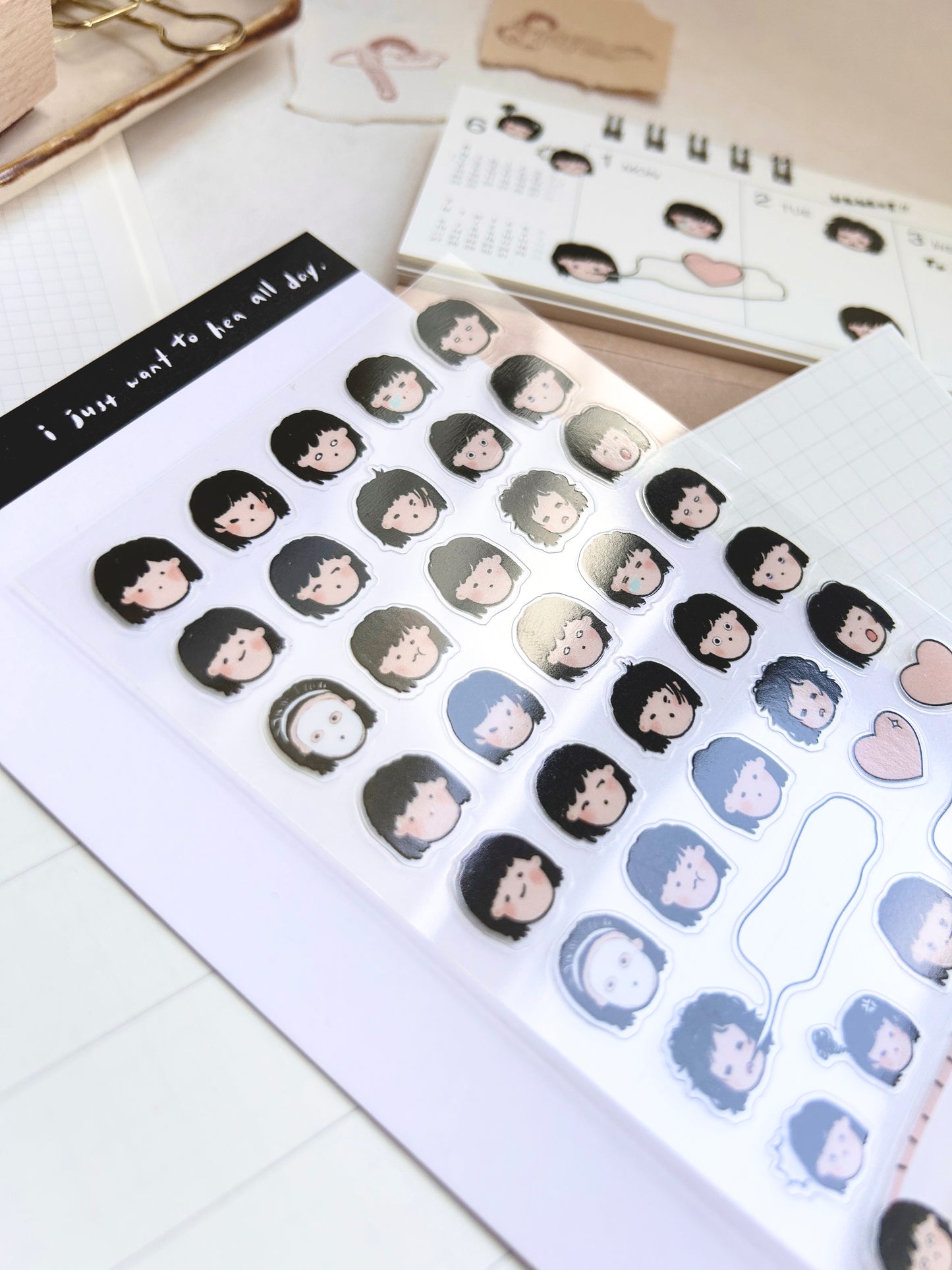 吳郁小姐 Vol.6 日常表情 頭像貼紙 | 貼紙 