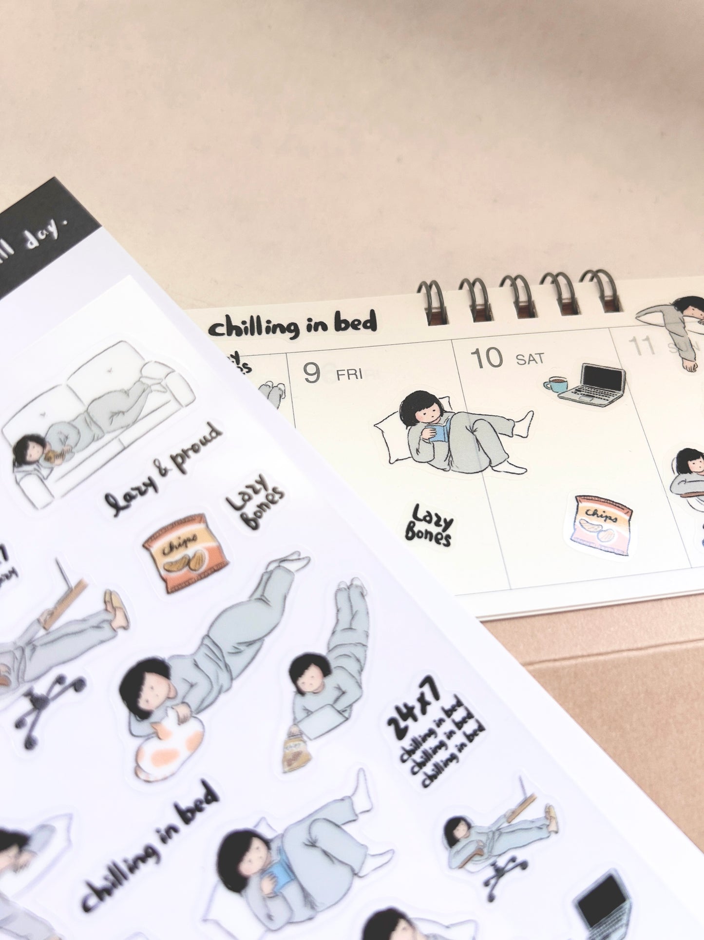Miss Ng Yuk Sticker Sheet Vol.10 Lazy Bones
