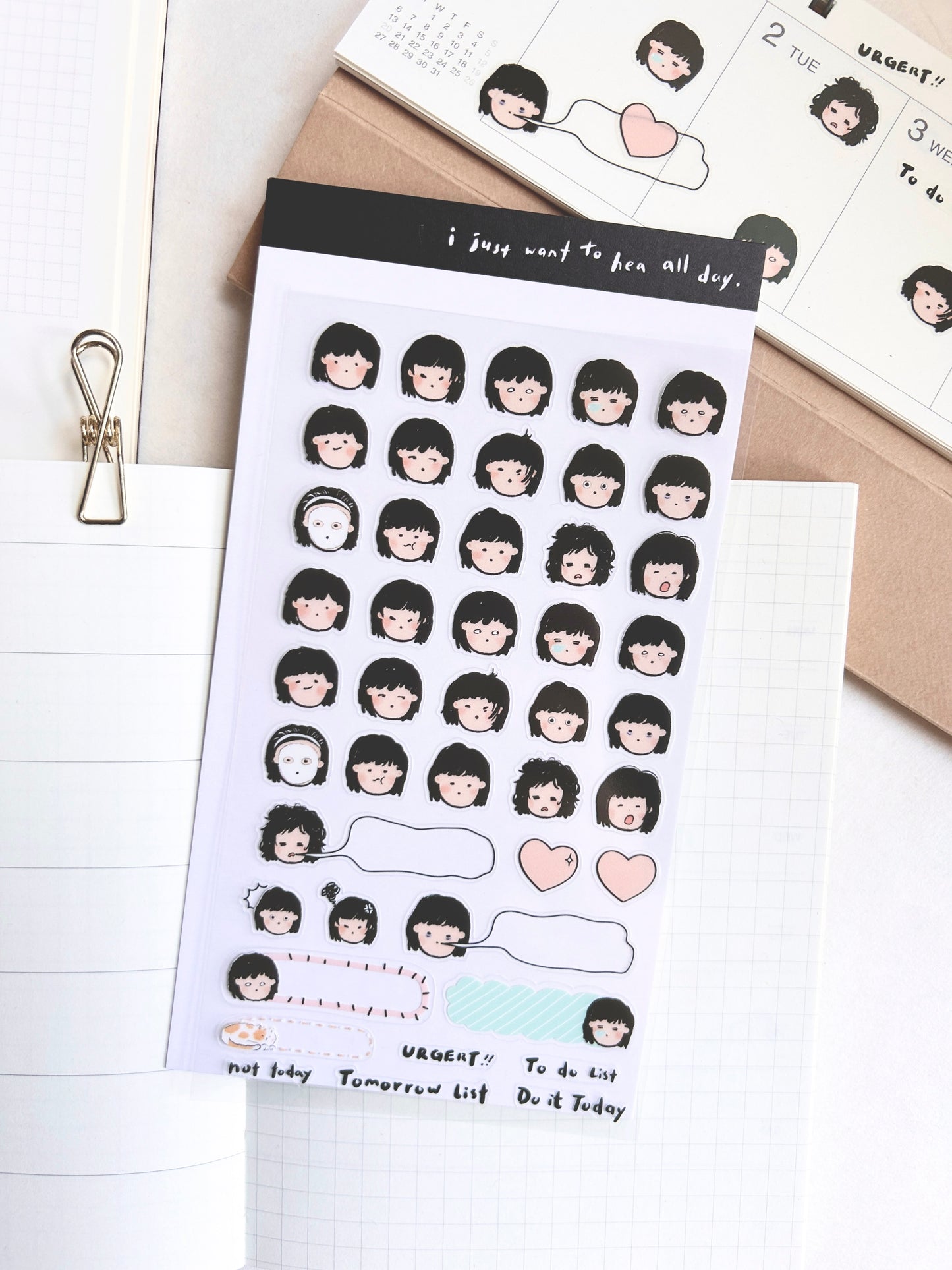 吳郁小姐 Vol.6 日常表情 頭像貼紙 | 貼紙 