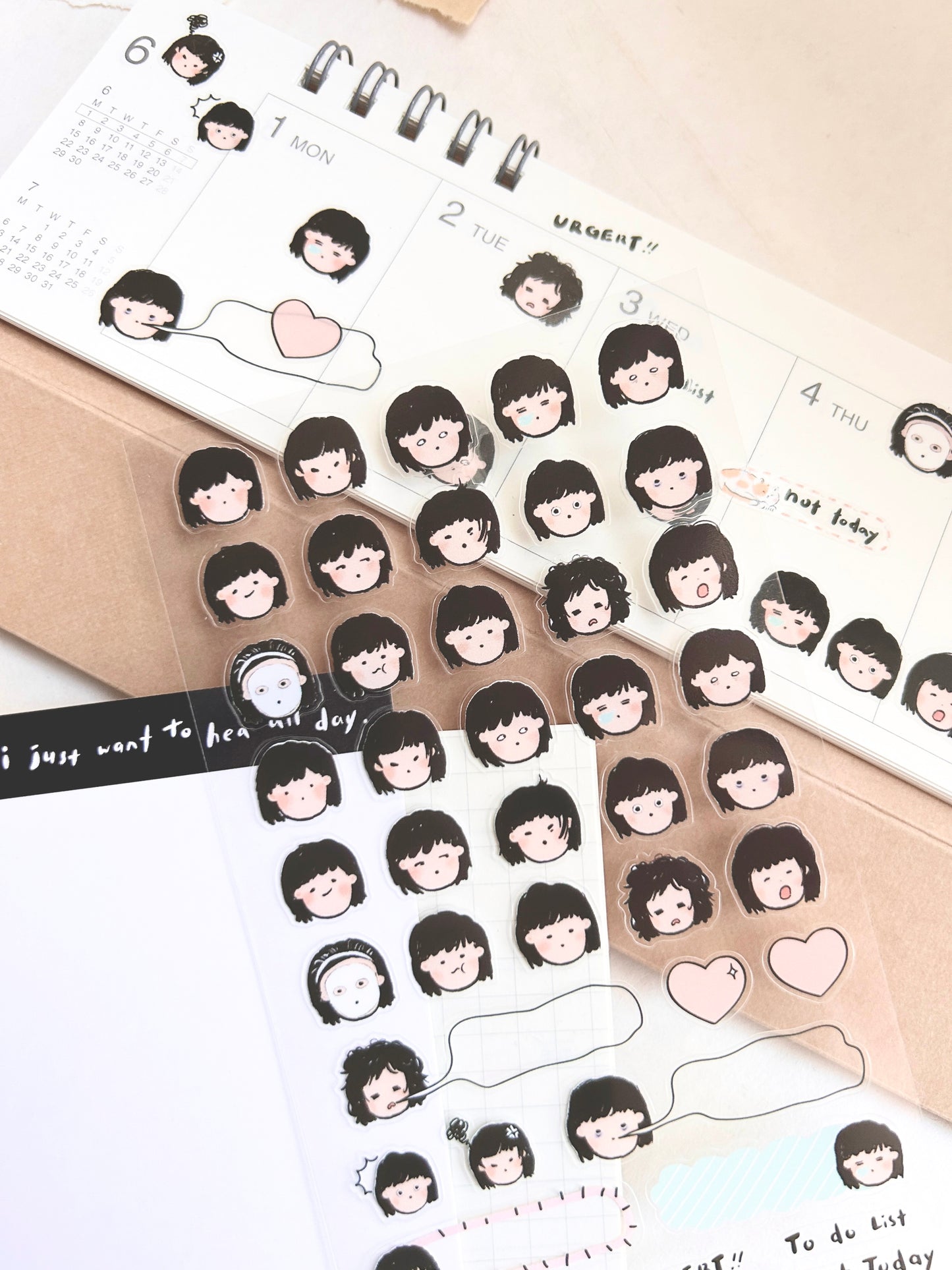 吳郁小姐 Vol.6 日常表情 頭像貼紙 | 貼紙 