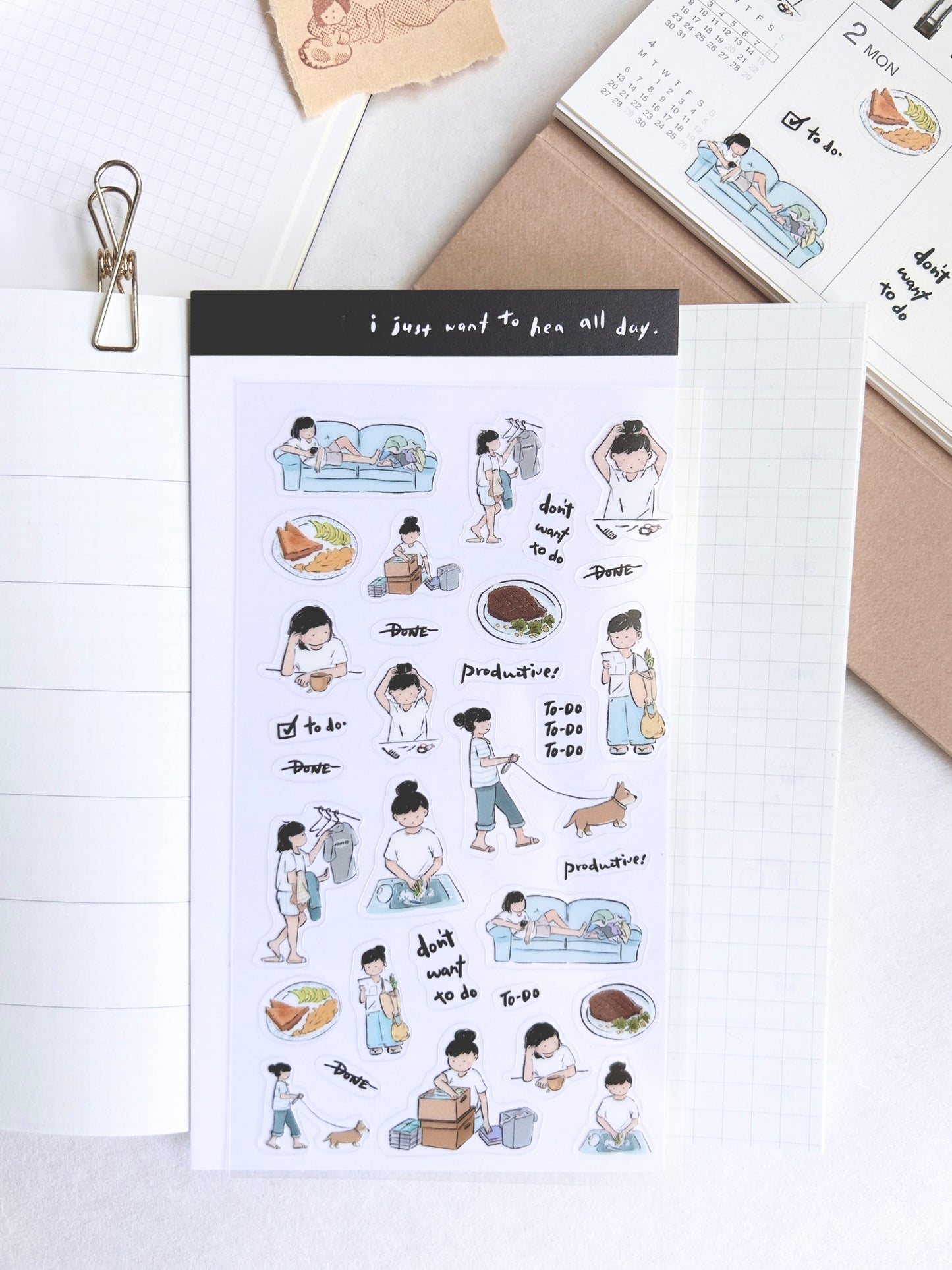Miss Ng Yuk Sticker Sheet Vol.3 Productive Day