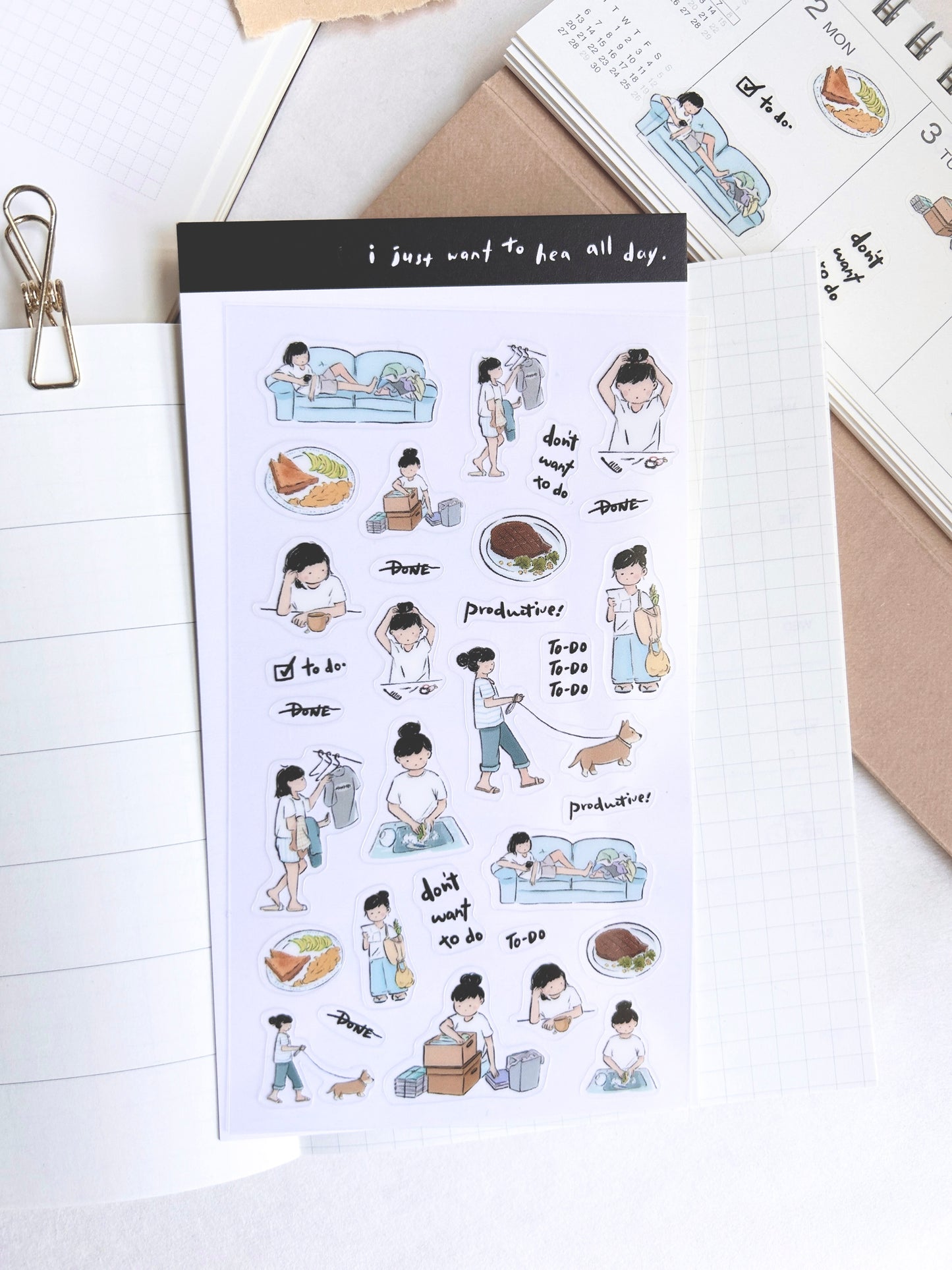Miss Ng Yuk Sticker Sheet Vol.3 Productive Day