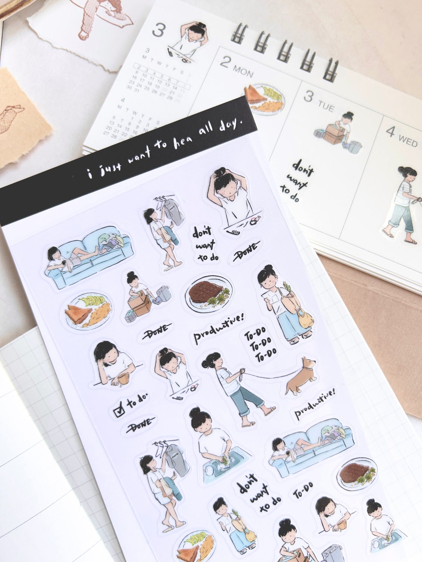 Miss Ng Yuk Sticker Sheet Vol.3 Productive Day