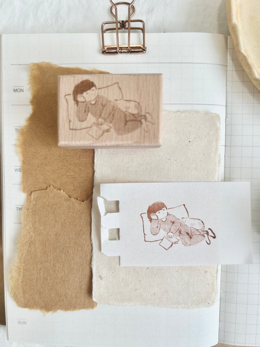 Miss Ng Yuk Nap with Cat Stamp
