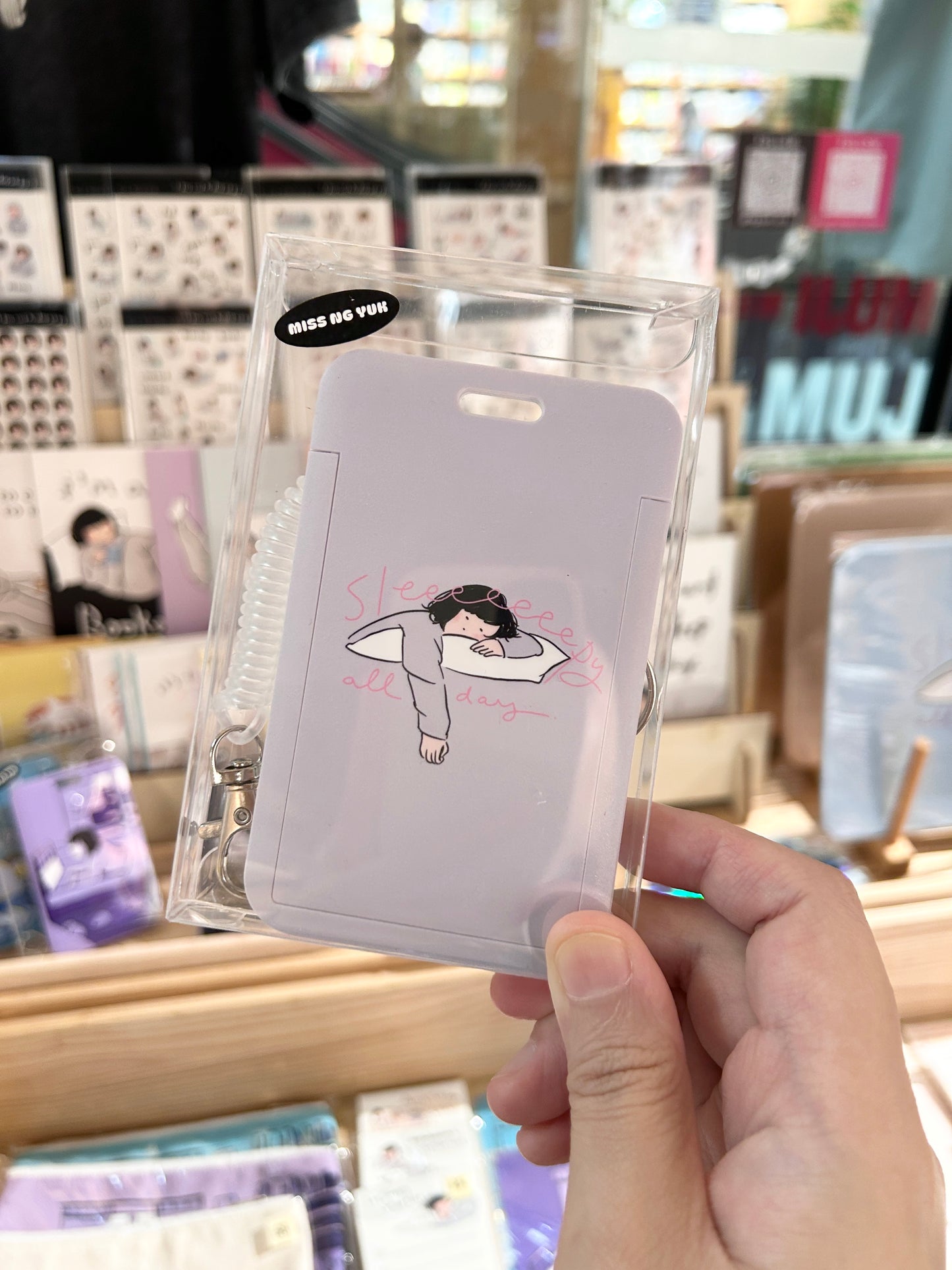 Sleepy All Day Sliding Badge Holder