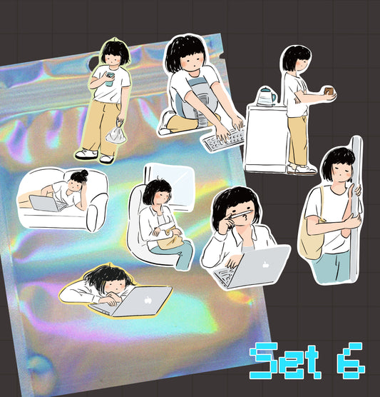 Miss Ng Yuk Removable Sticker Set 6
