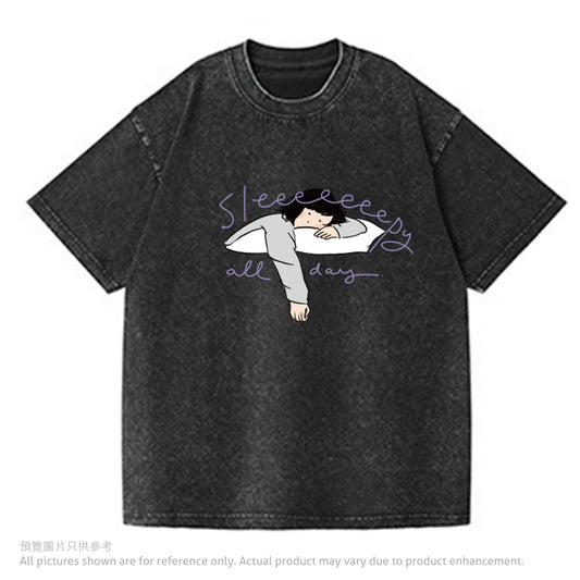 吳郁小姐天天眼瞓 水洗T恤