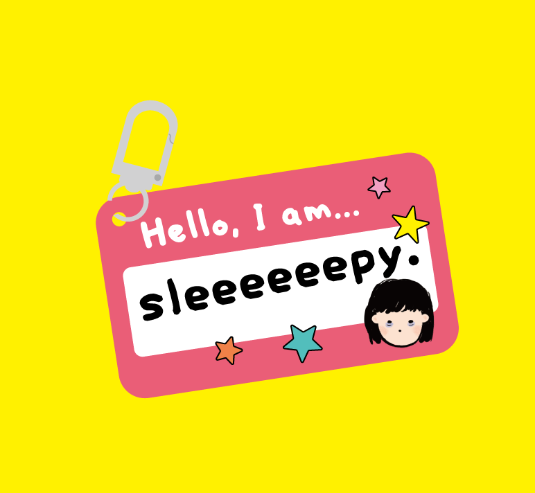 Warning Series Keychain #6 I am Sleepy
