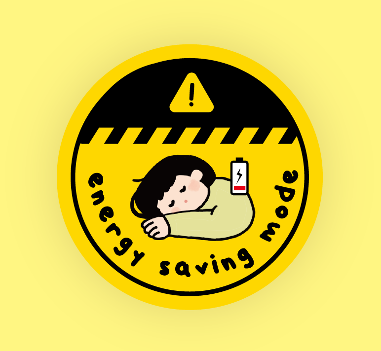 Warning Series Removable Sticker #2 Energy Saving Mode