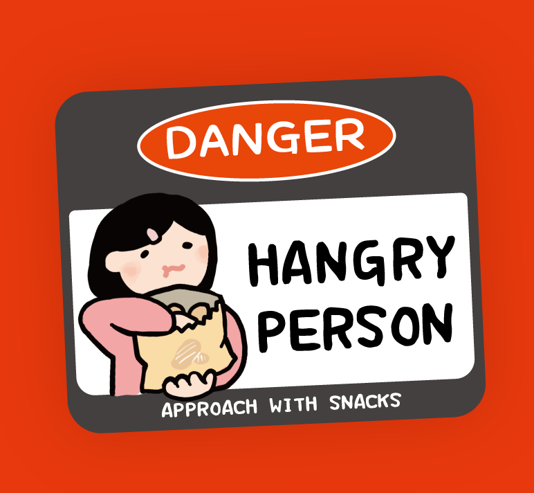Warning Series Removable Sticker #11 Beware of Hangry Person