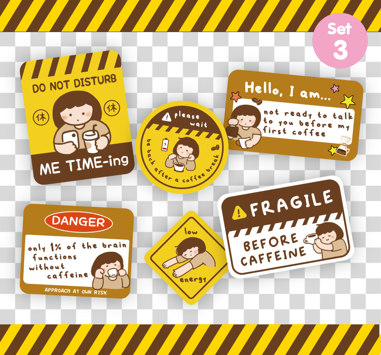 Miss Ng Yuk Warning Series Removable Sticker Set 3