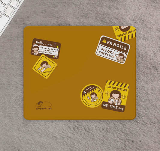 Warning Signs (Coffee ver.) Mouse Pad