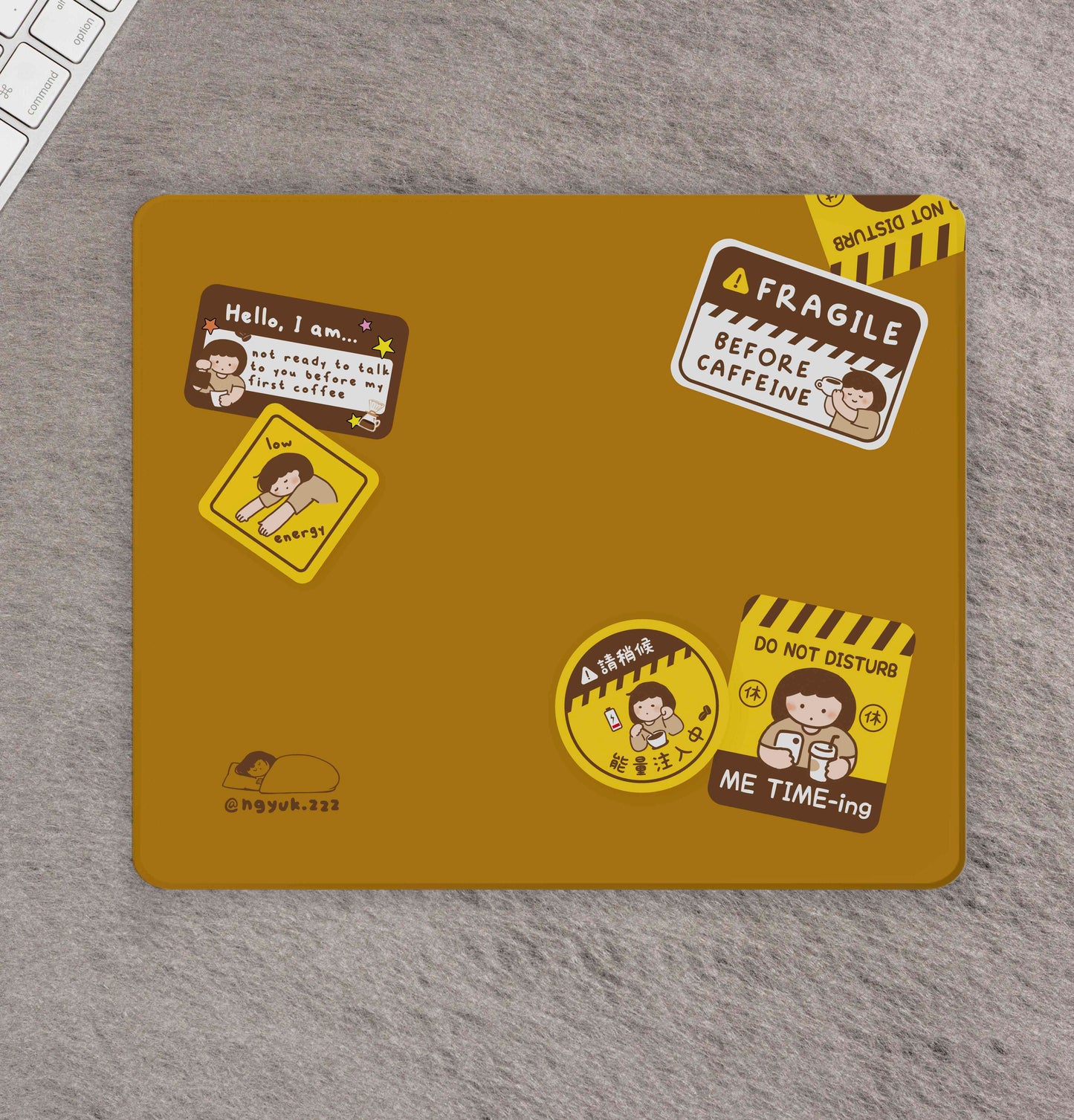 Warning Signs (Coffee ver.) Mouse Pad