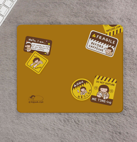 Warning Signs (Coffee ver.) Mouse Pad