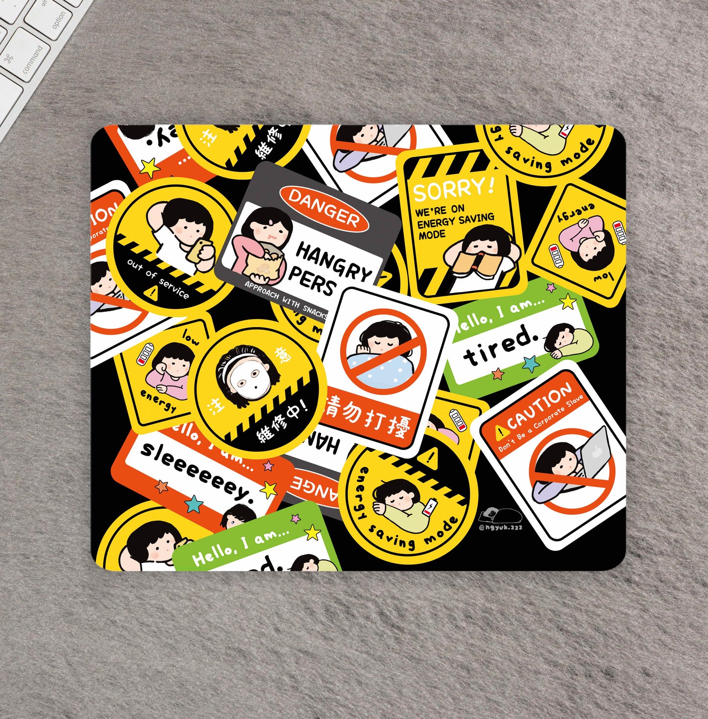 Warning Signs Mouse Pad