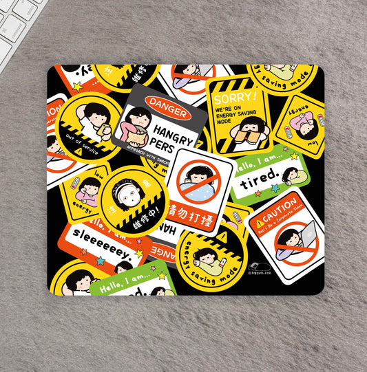 Warning Signs Mouse Pad