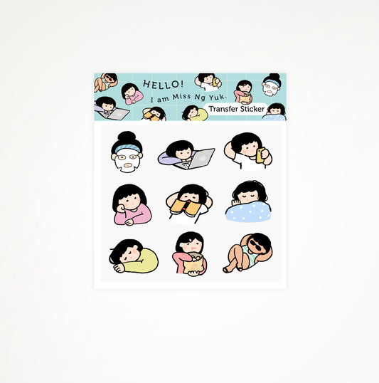 Miss Ng Yuk Vinyl Transfer Sticker | 9 Pieces